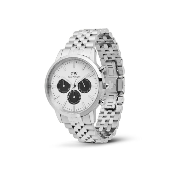 Daniel Wellington - Iconic 42 Chronograph Arch 5-Link Stål / Off-white 42mm - Bilde 3
