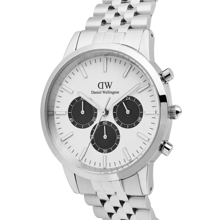 Daniel Wellington - Iconic 42 Chronograph Arch 5-Link Stål / Off-white 42mm - Bilde 4
