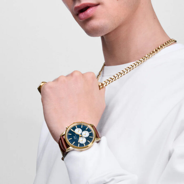 Daniel Wellington - Iconic 42 Chronograph Brun / Blå 42mm - Bilde 2