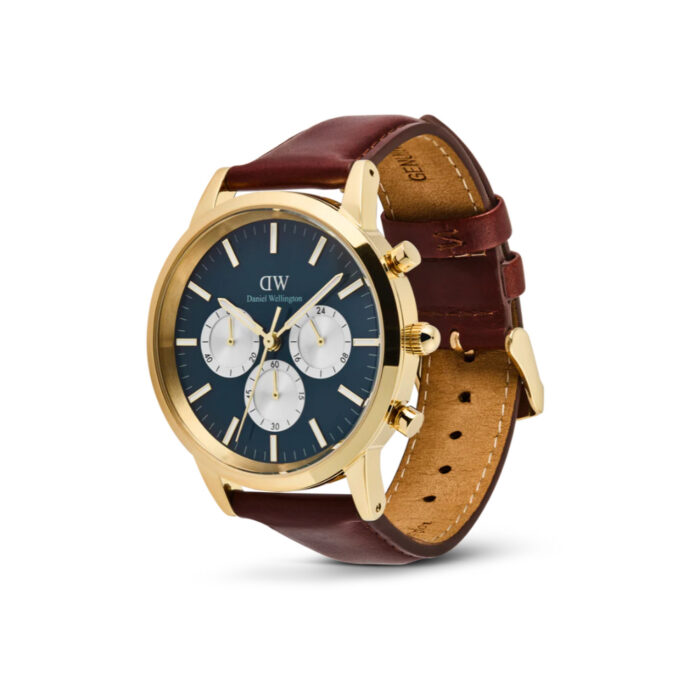 Daniel Wellington - Iconic 42 Chronograph Brun / Blå 42mm - Bilde 3
