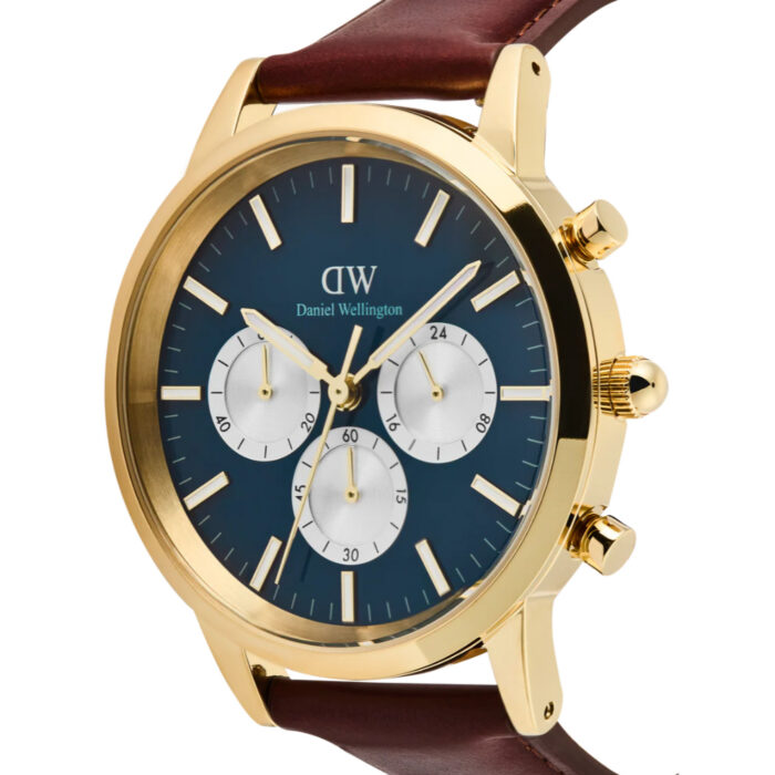 Daniel Wellington - Iconic 42 Chronograph Brun / Blå 42mm - Bilde 5
