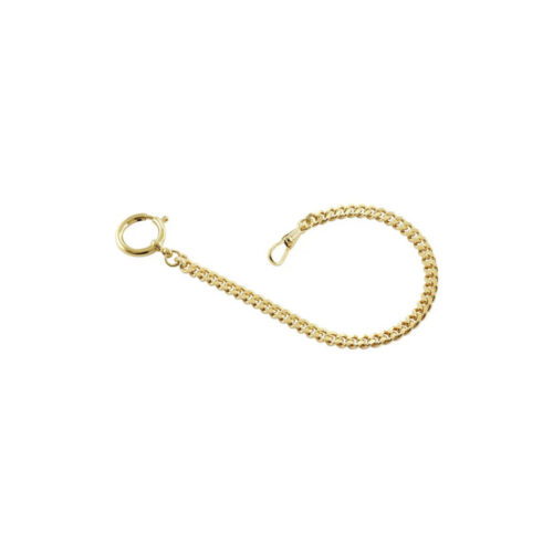 INEX - Lommeurkjede i forgylt stål - Panser flat