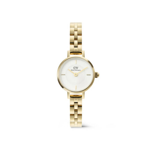 Daniel Wellington - Petite Mini 19 Arch 3-Link Gullfarget / Hvit 19mm