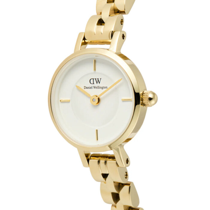 Daniel Wellington - Petite Mini 19 Arch 3-Link Gullfarget / Hvit 19mm - Bilde 3