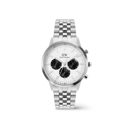 Daniel Wellington - Iconic 42 Chronograph Arch 5-Link Stål / Off-white 42mm