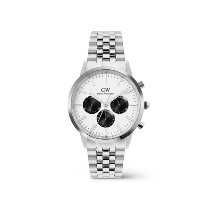 Daniel Wellington - Iconic 42 Chronograph Arch 5-Link Stål / Off-white 42mm