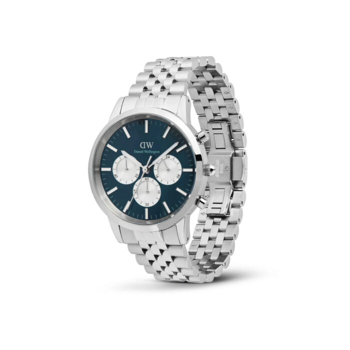 Daniel Wellington - Iconic 42 Chronograph Arch 5-Link Stål / Blå 42mm - Bilde 3