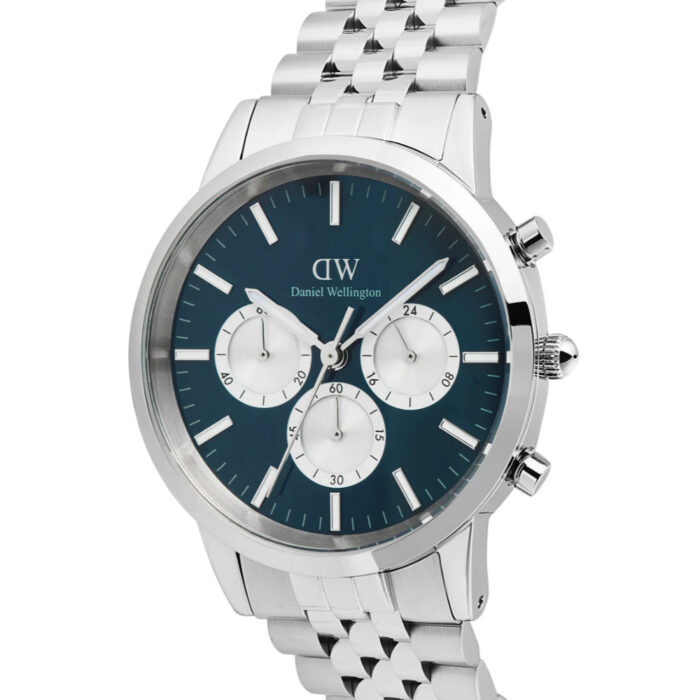 Daniel Wellington - Iconic 42 Chronograph Arch 5-Link Stål / Blå 42mm - Bilde 5
