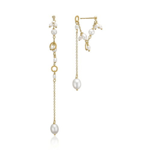 Dulong - Piccolo ørepynt, Marina lang - 18k gult gull