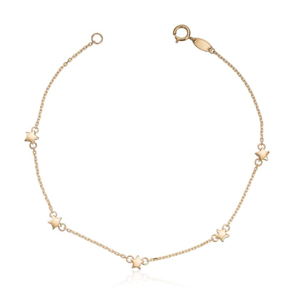 Espeland- Armlenke i gult gull med flettet mønster og lås