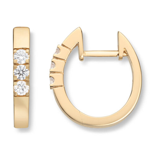 Diamonds by Frisenberg- Allianseørepynt i gultgull (14K) med 6 x 0,05 ct TW/SI diamanter