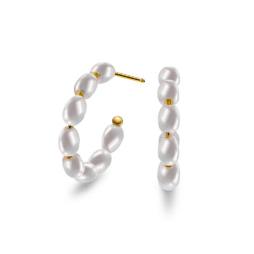 Sandra Lyng x Pan Jewelry - Ørepynt i forgylt sølv - Engledråper