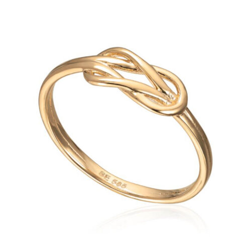 Espeland- Ring i gult gull 14K med knute også kalt Loveknot