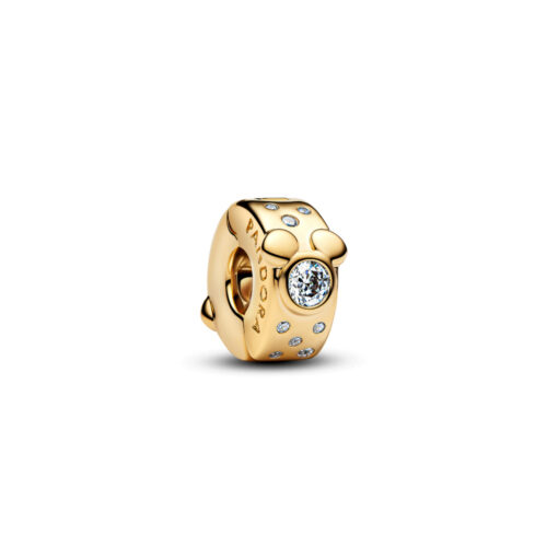 Pandora - Mikke og Minni Mus, klippelås - 14 k gullbelegg