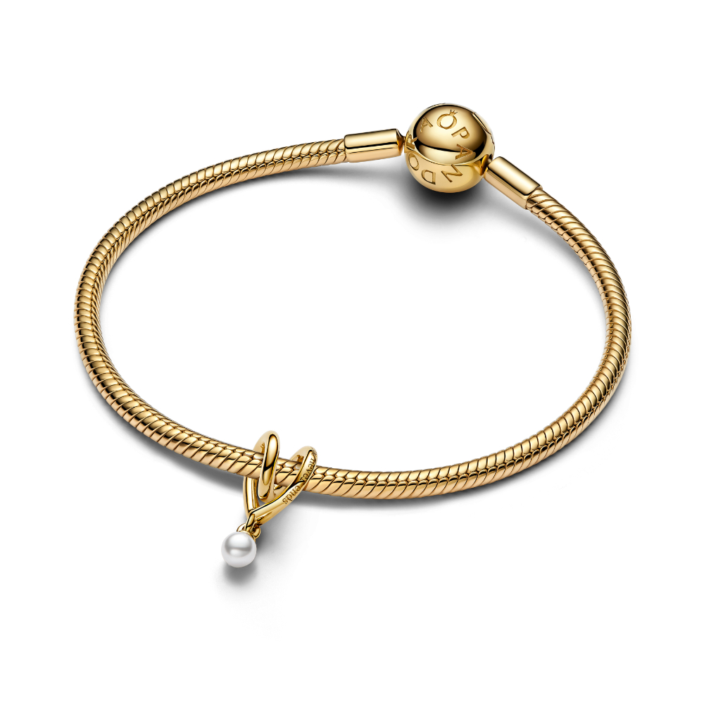 Pandora - Hjerteformet sjarm - 14 k gullbelegg - Bilde 2