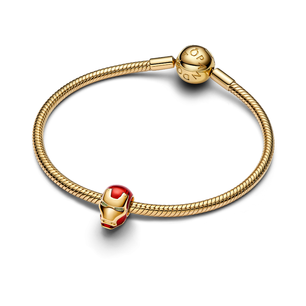 Pandora - Marvel Iron Man hjelm-charm - 14 k gullbelegg - Bilde 5