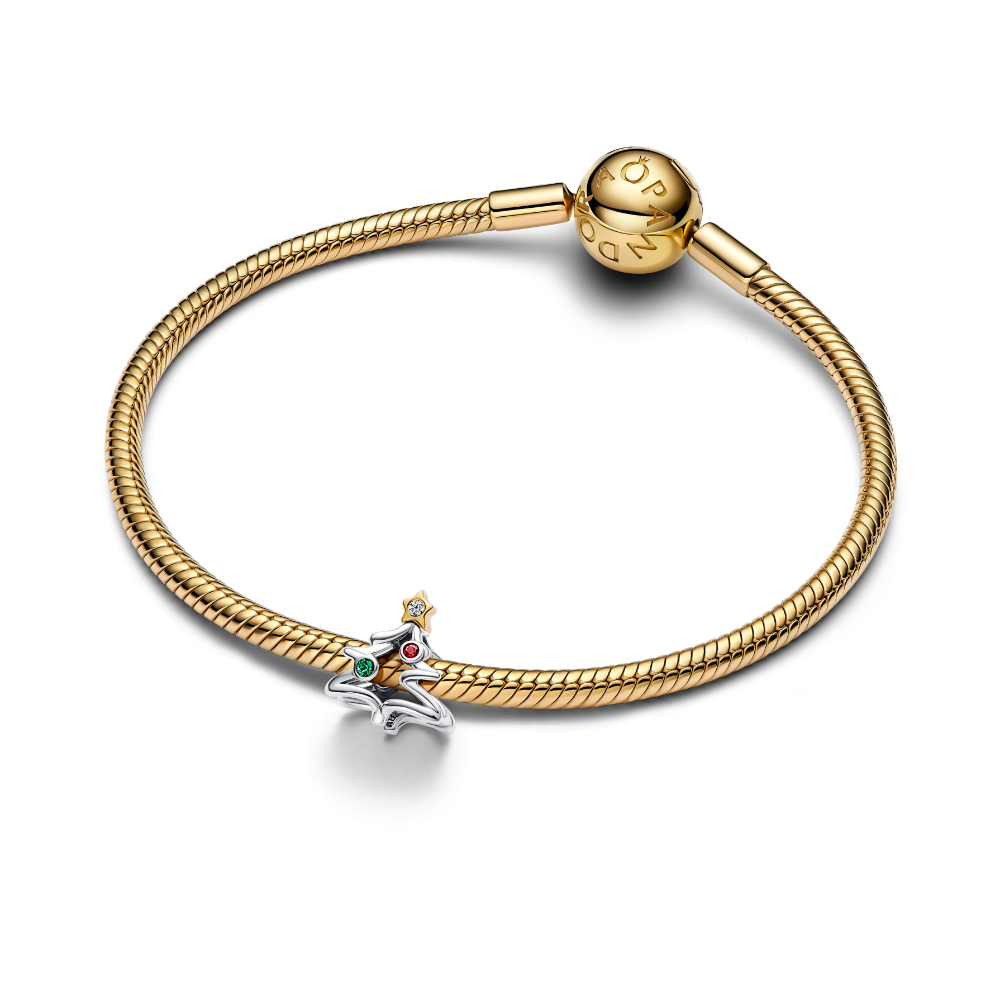 Pandora - Juletre-charm - sølv, 14 k gullbelegg - Bilde 2