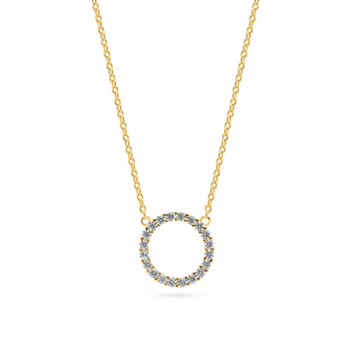 Sif Jakobs - Biella halssmykke i 18k gullforgylt sølv med zirkonia, Grande