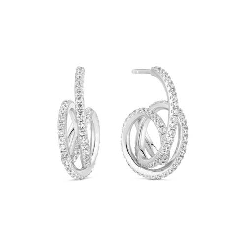 Sif Jakobs - Spirale Piccolo Earrings - Ørepynt i sølv med zirkonia