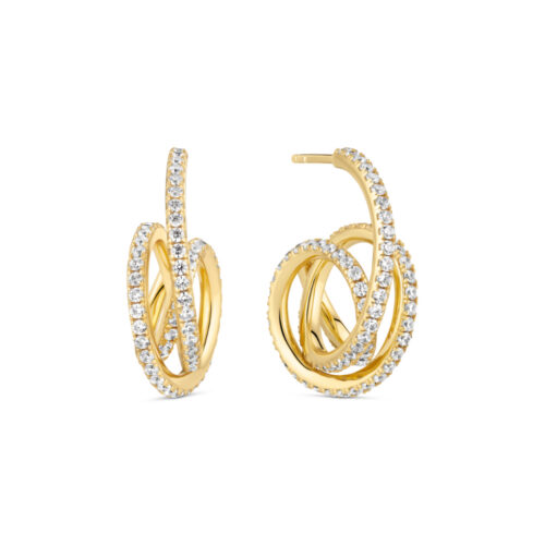 Sif Jakobs - Spirale Piccolo Earrings - Ørepynt i 18k gullforgylt sølv med zirkonia