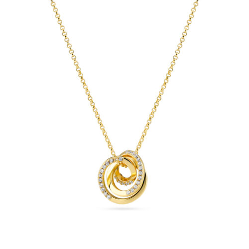 Sif Jakobs - Spirale Piccolo Necklace - Halssmykke i 18k gyllforgylt sølv med zirkonia