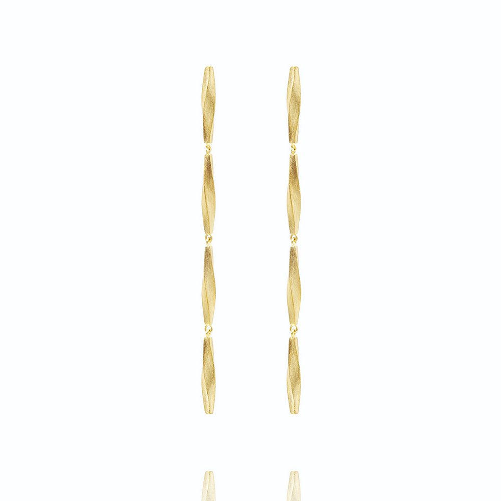 Noën - Golden ørepynt i 14k gult gull - 4 heng