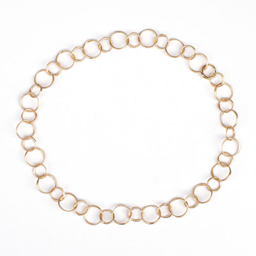 Nöen - Halssmykke - Collier Closed Liten - Forgyldt 925 Sølv - 70 cm