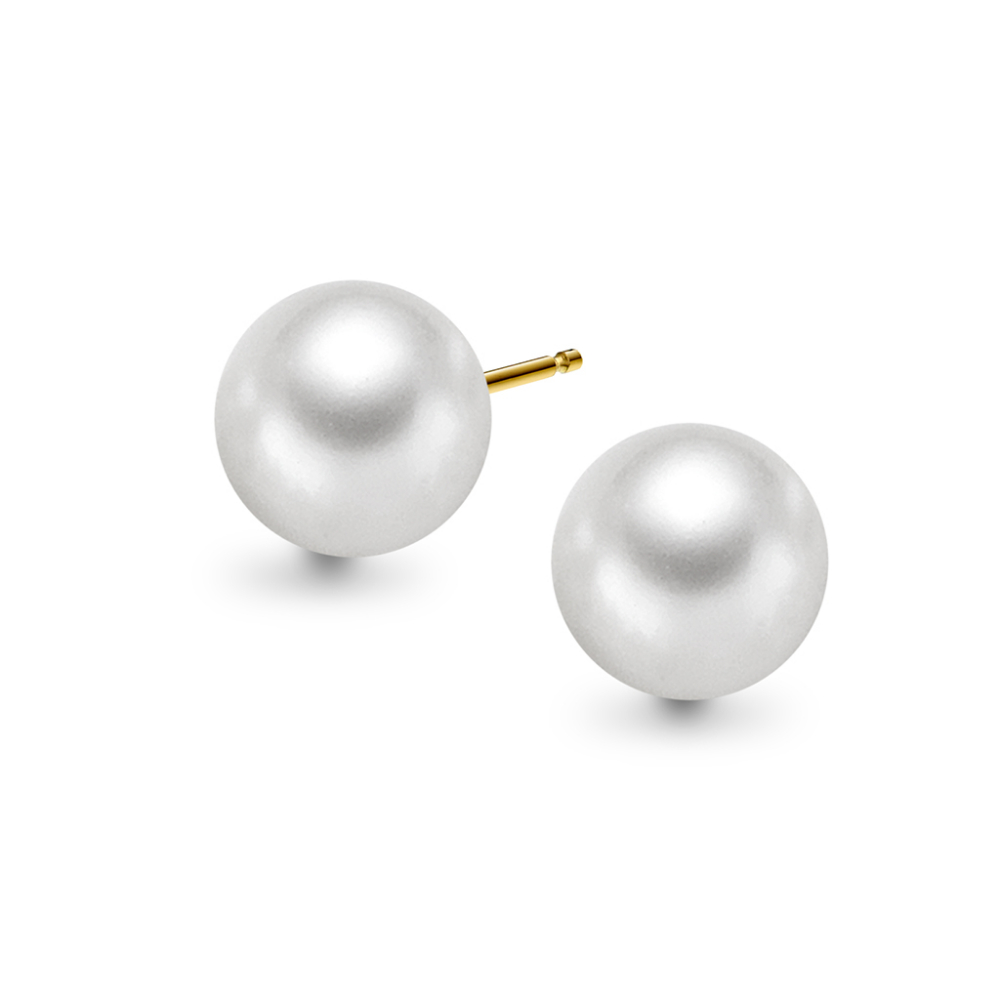 Pan Jewelry - Ørepynt i 14k gult gull med ferskvannsperle 6-6,5 mm