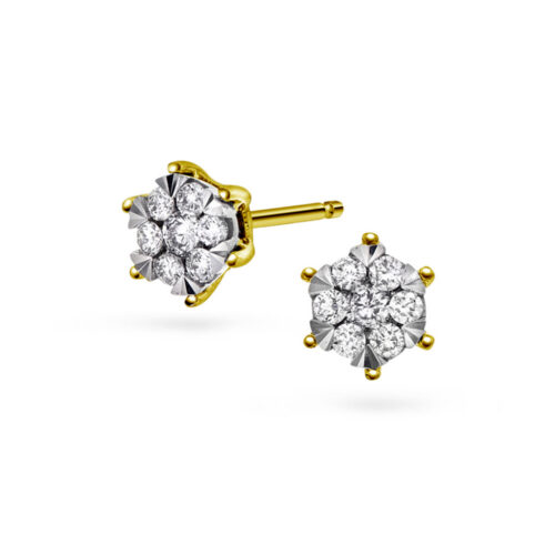 Pan Jewelry - Ørepynt i 14k gult gull med diamanter ialt 0,27ct