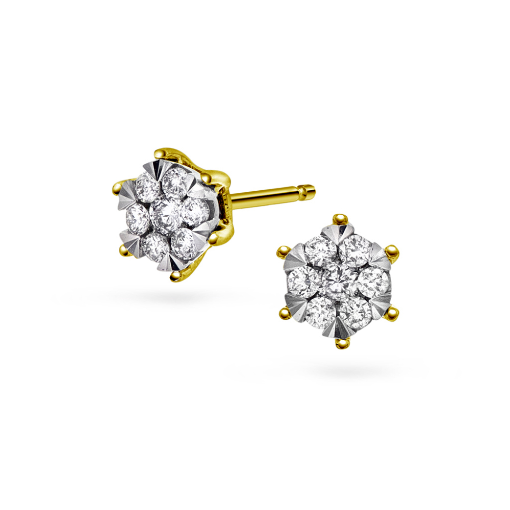 Pan Jewelry - Ørepynt i 14k gult gull med diamanter ialt 0,27ct