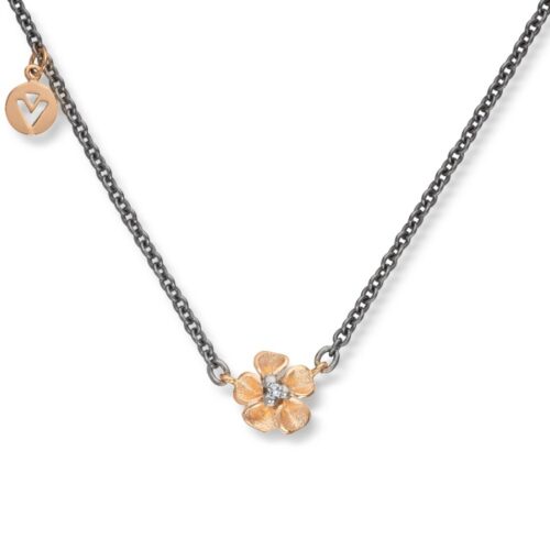 Van Bergen - Anheng i gult gull med diamant - Flôra kolleksjonen