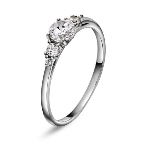 Pan Jewelry Classic - Ring i rhodinert sølv med zirkonia