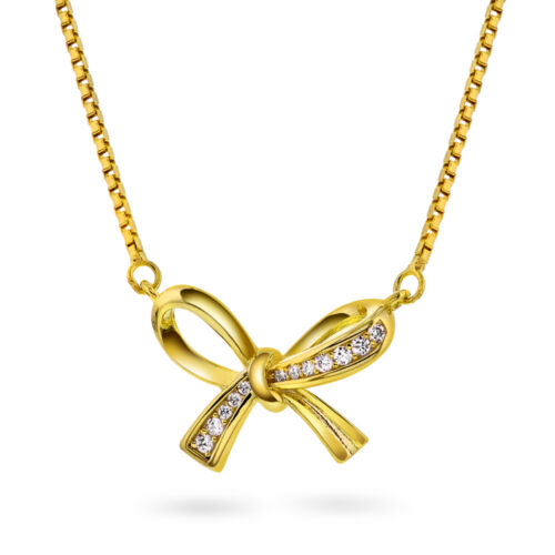 Arne Nordlie - Halssmykke i forgyldt sølv med zirkoner m/kjede