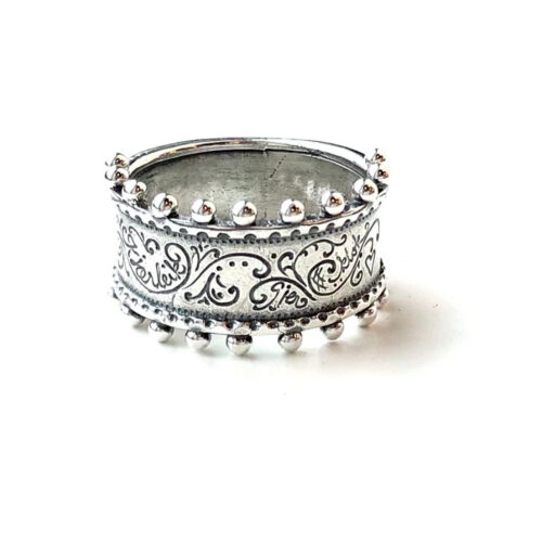 Huldresølv - Halldis oksidert sølvring