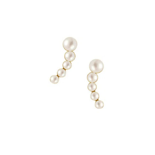 Heiring - Luna ørepynt i forgylt sølv med perler