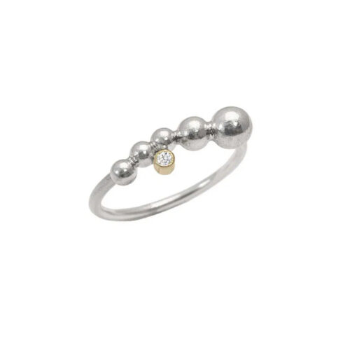 Heiring - Luna ring i sølv med diamant