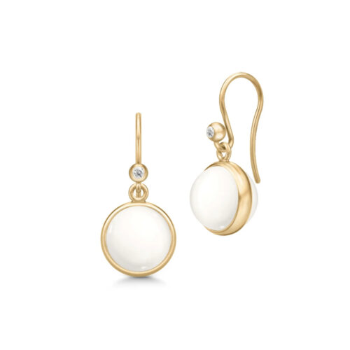 Julie Sandlau - Prime ørepynt i forgylt sølv - Ivory