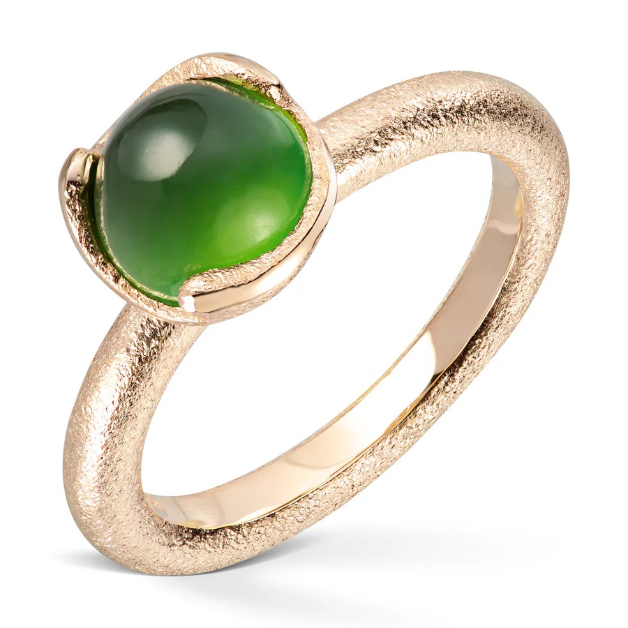 Van Bergen - Blome ring i gult gull - 7 ulike steiner Van Bergen - Blome ring i gult gull - 7 ulike steiner