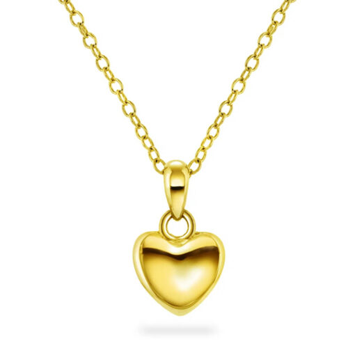 Prins & Prinsesse - Smykke i forgylt sølv med hjerte