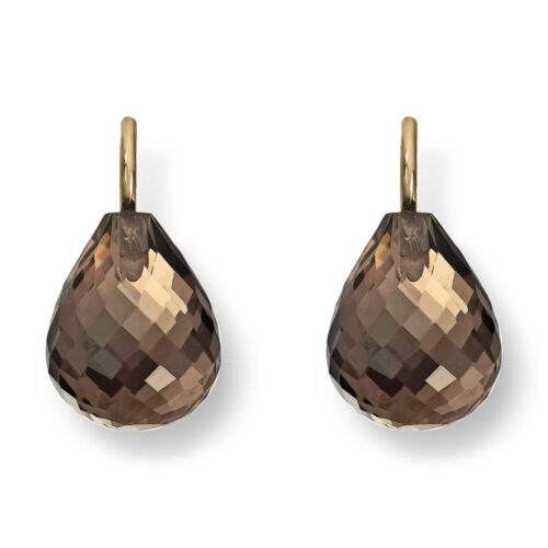 Gold by Frisenberg - Vedheng til creoler i gult gull 585 med Røkkvarts