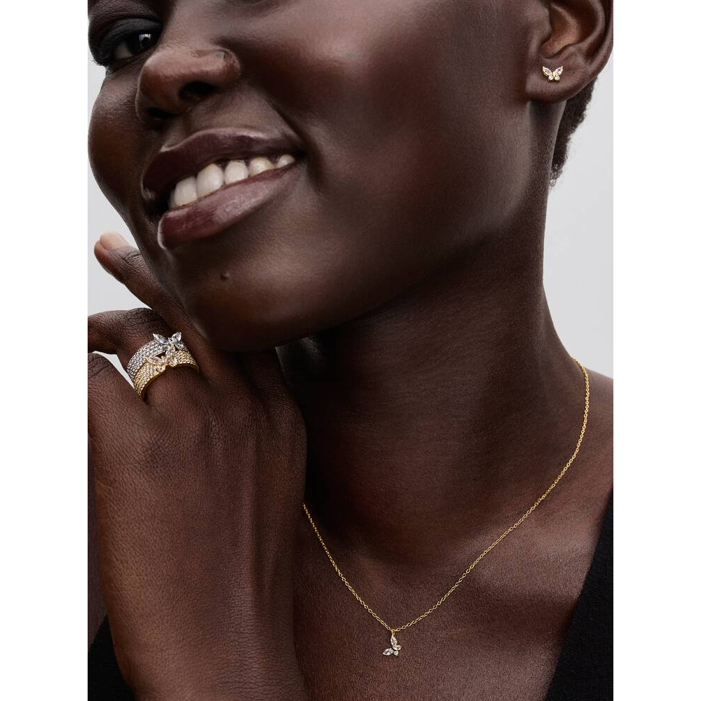 Pandora - Halssmykke med sommerfugl, 14k gullforgylt Pandora - Halssmykke med sommerfugl, 14k gullforgylt - Bilde 4