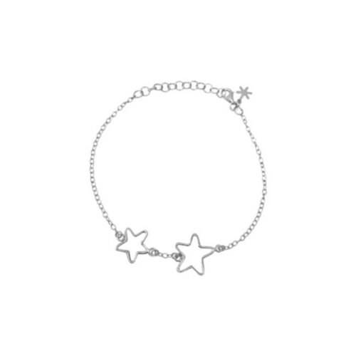 Susanne Friis Bjørner - Armbånd anker 16-20 cm, sølv, 10 og 12 mm åpne stjerner