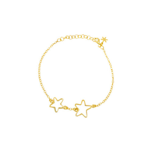 Susanne Friis Bjørner - Armbånd i forgylt sølv, med åpne stjerner