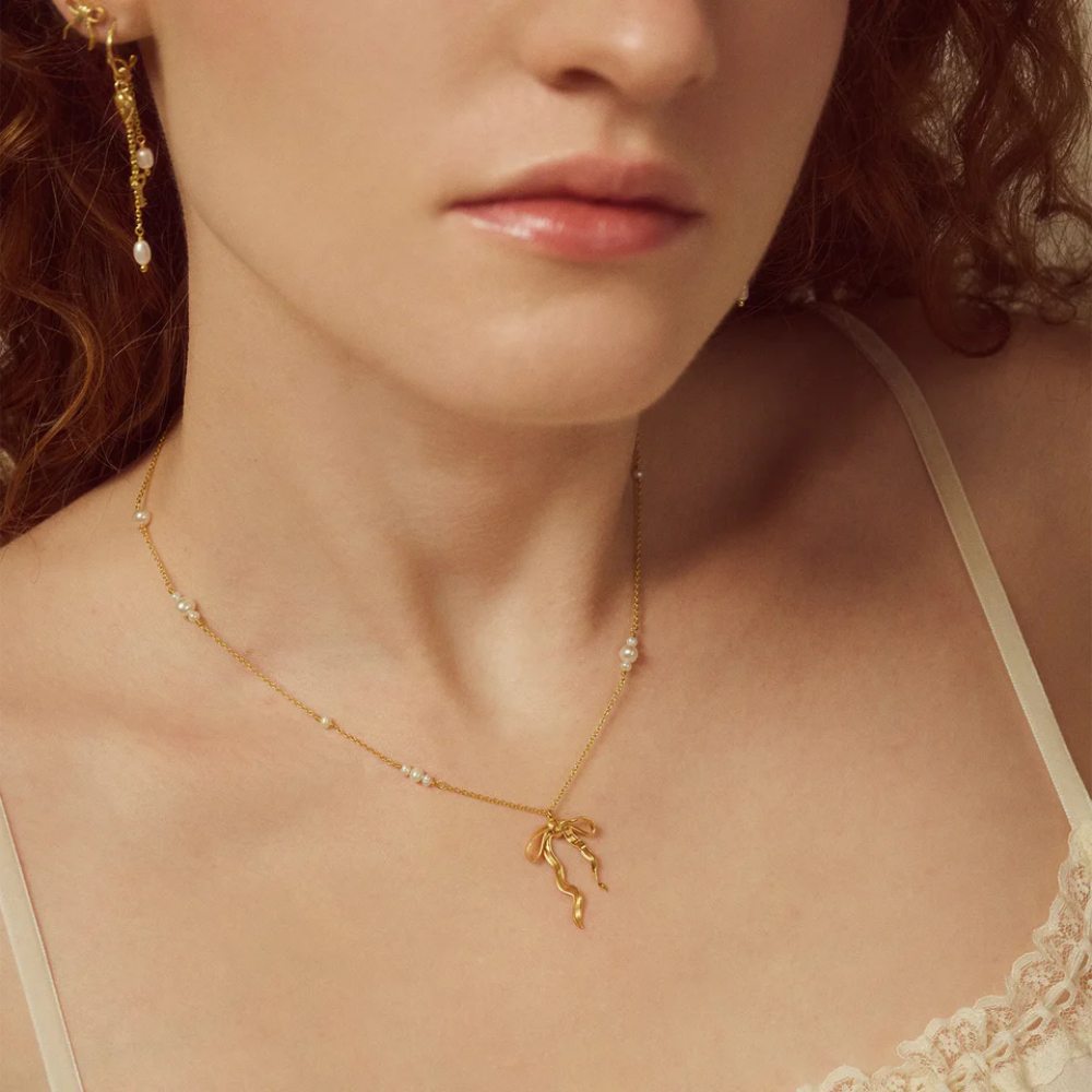 Maanesten - Effie halssmykke i forgylt sølv Maanesten - Effie halssmykke i forgylt sølv - Bilde 3