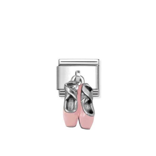Nomination - Composable&trade;  Classic CHARMS steel, 925 sterling silver and enamel (21_Pink Ballet Shoes)