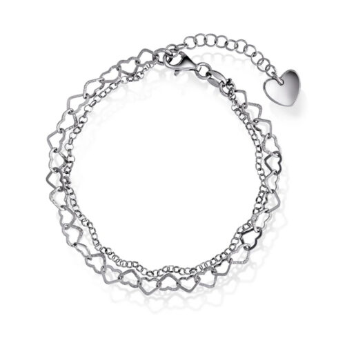 Pan Jewelry - Armbånd i sølv 2 radet