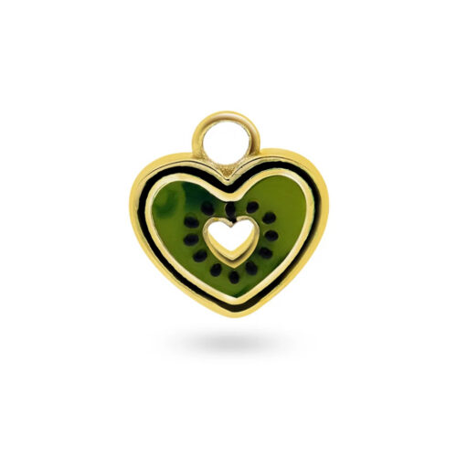 Sandra Lyng x Pan Jewelry - Kiwi love charm i 925 forgylt sølv