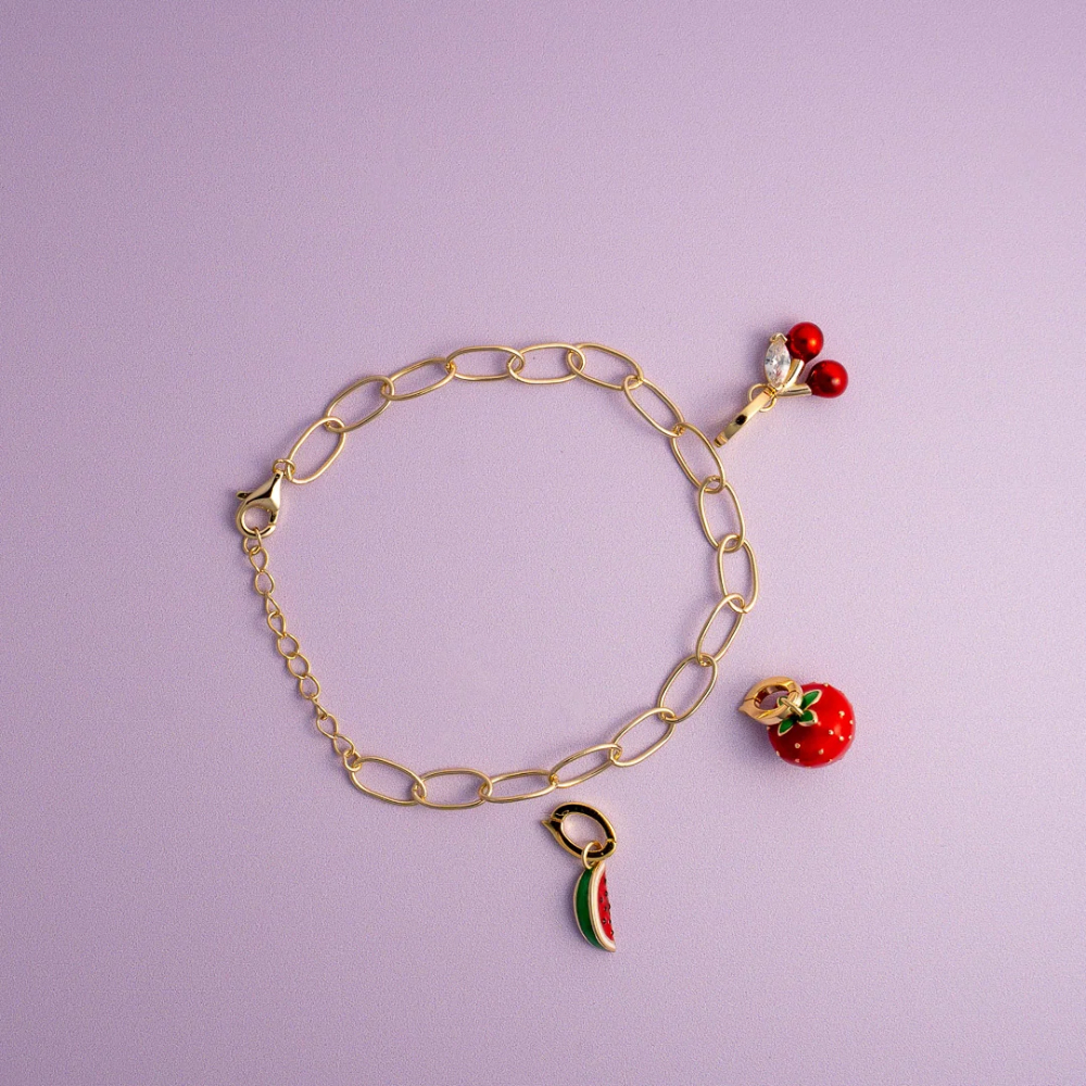 Sandra Lyng x Pan Jewelry - Melon mood charm i 925 forgylt sølv Sandra Lyng x Pan Jewelry - Melon mood charm i 925 forgylt sølv - Bilde 4