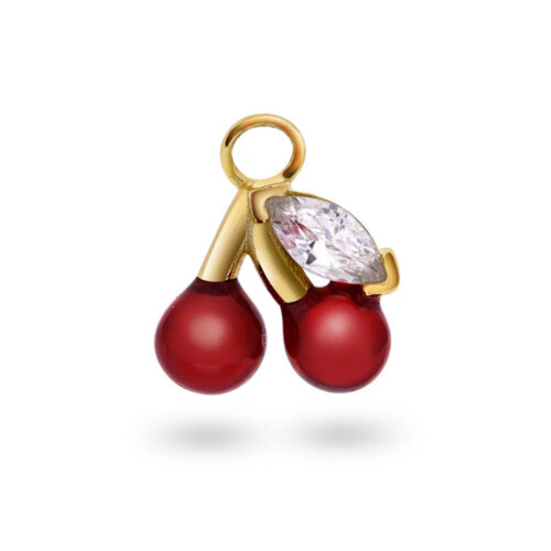 Sandra Lyng x Pan Jewelry - Cherry pop charm i 925 forgylt sølv