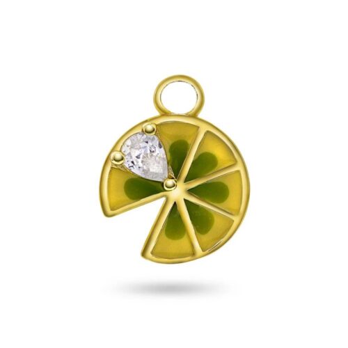 Sandra Lyng x Pan Jewelry - Lime light charm i 925 forgylt sølv